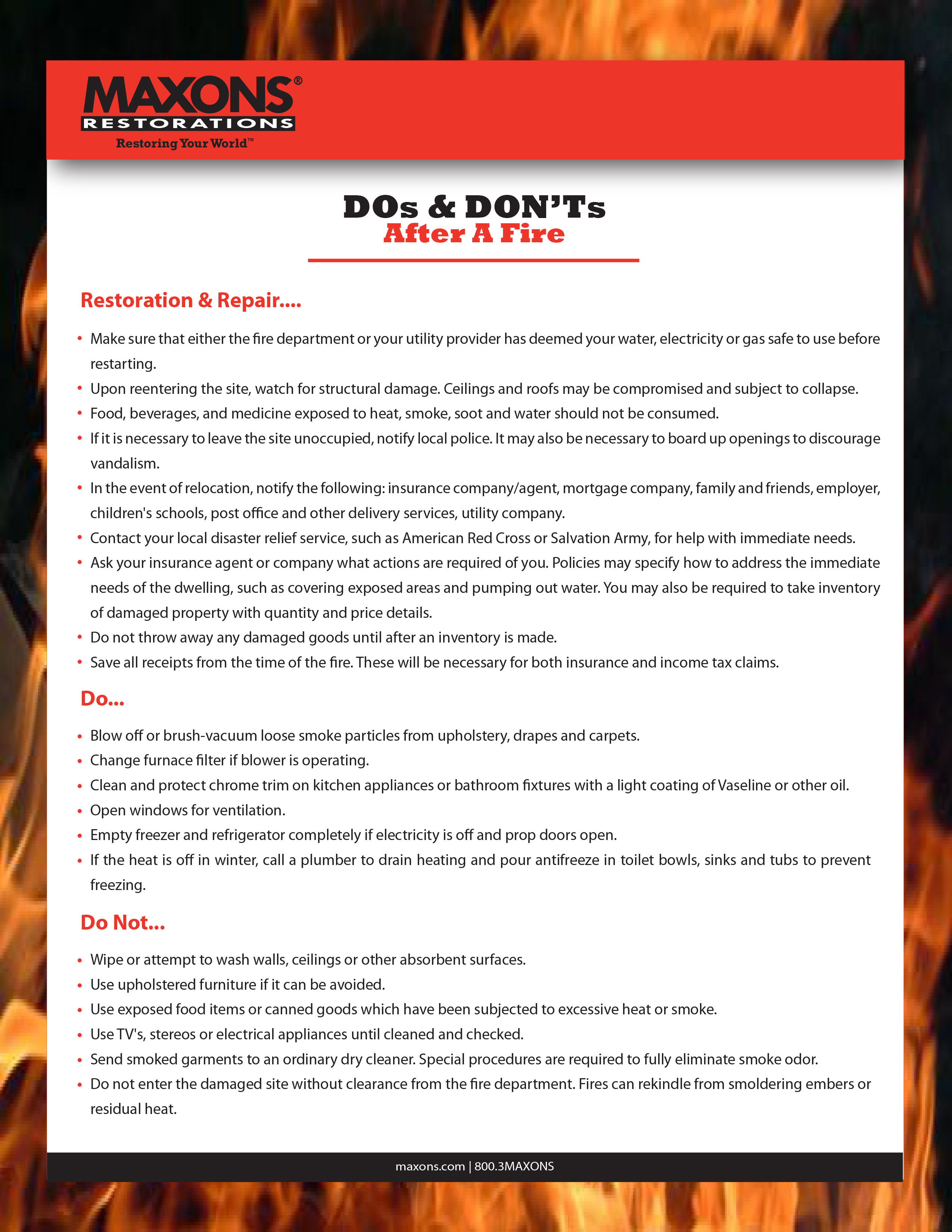Dos & Donts FIRE